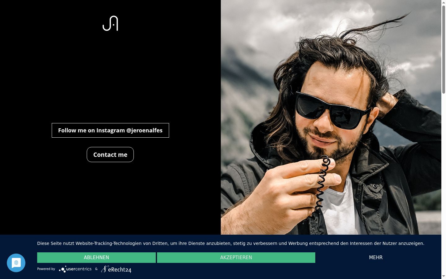 Screenshot του banner συγκατάθεσης που εμφανίστηκε πριν από οποιαδήποτε αλληλεπίδραση
