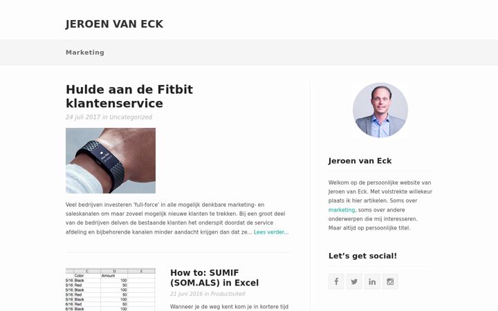 Screenshot of jeroenvaneck.nl