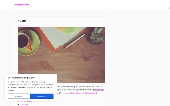 Screenshot of jeroenvanputten.nl