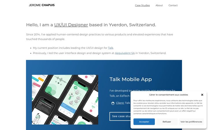 Screenshot of jeromechapuis.com