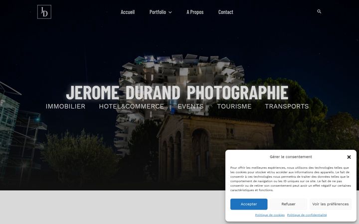 Screenshot of jeromedurandphoto.com