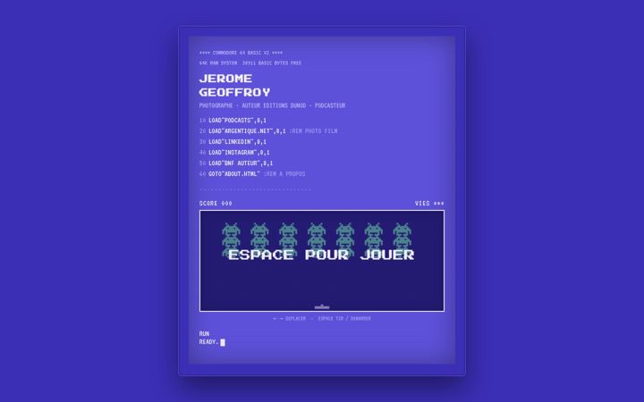 Screenshot of jeromegeoffroy.com
