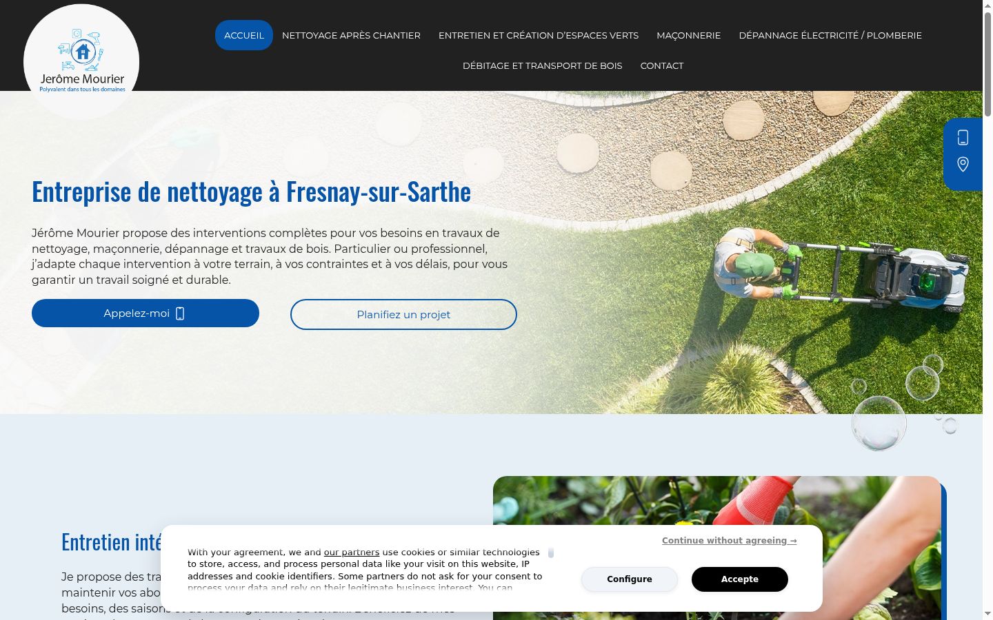 Screenshot van de toestemmingsbanner zoals getoond vóór enige interactie