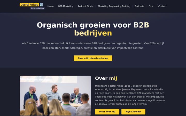 Screenshot of jerrelarkes.nl