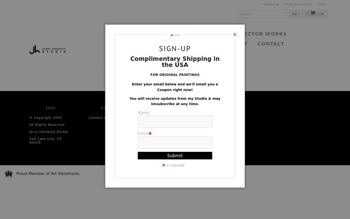 Screenshot of jerryhardestystudio.com