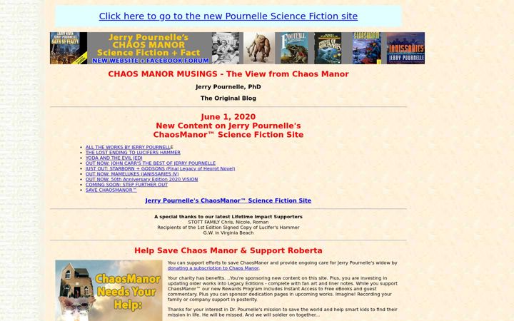 Screenshot of jerrypournelle.com