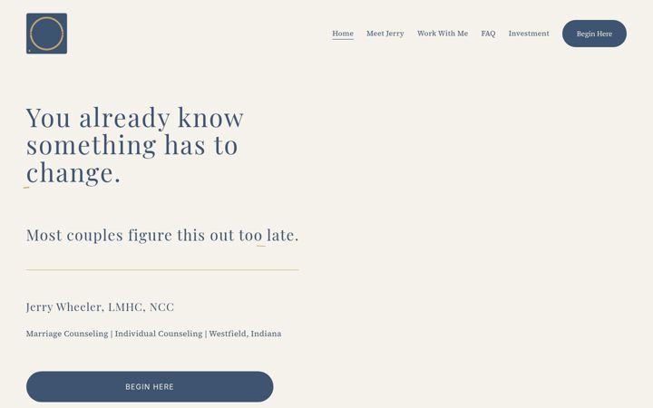 Screenshot of jerrywheelercounseling.com
