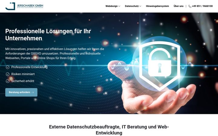 Screenshot of jerschabek-gmbh.de