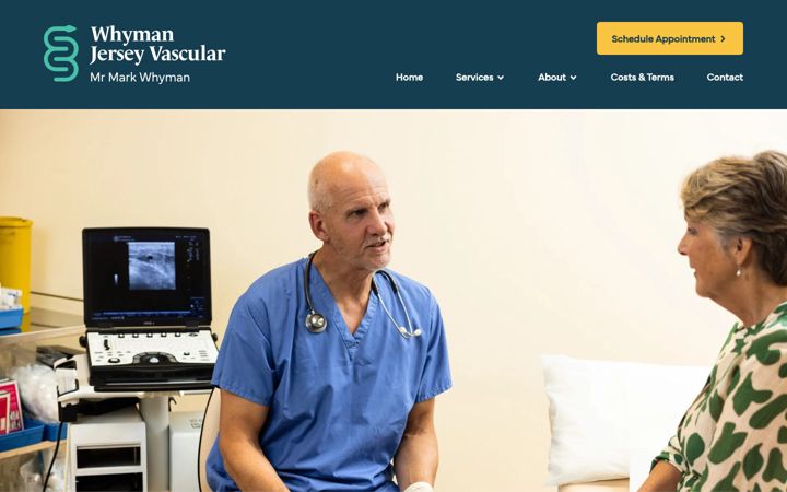 Screenshot of jerseyvascular.com