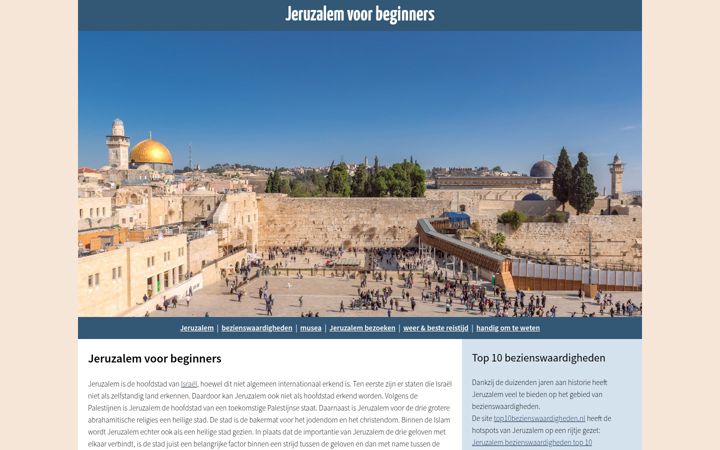 Screenshot of jeruzalemvoorbeginners.nl