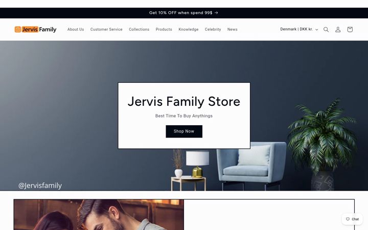 Screenshot of jervisfamily.com