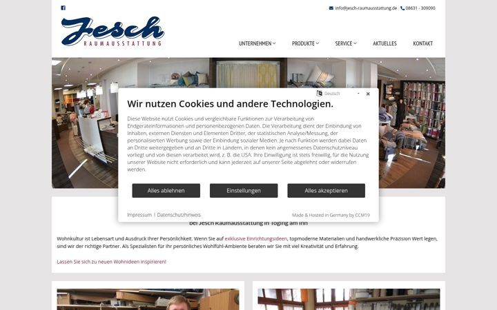 Screenshot of jesch-raumausstattung.de