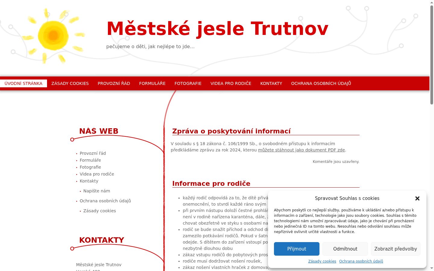 Snimka zaslona bannera za privolu prikazanog prije bilo kakve interakcije