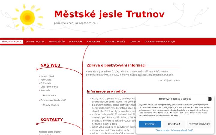 Screenshot of jesle-trutnov.cz