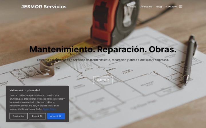 Screenshot of jesmorservicios.com