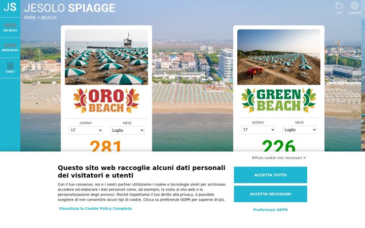 Képernyőkép: jesolospiagge.it