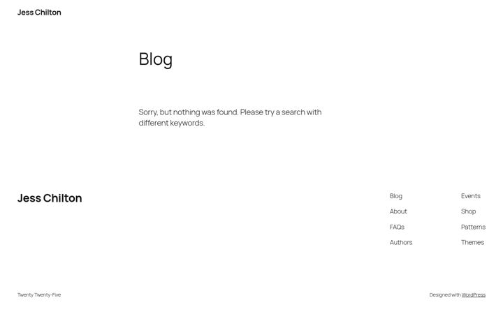 Screenshot of jesschilton.co.uk
