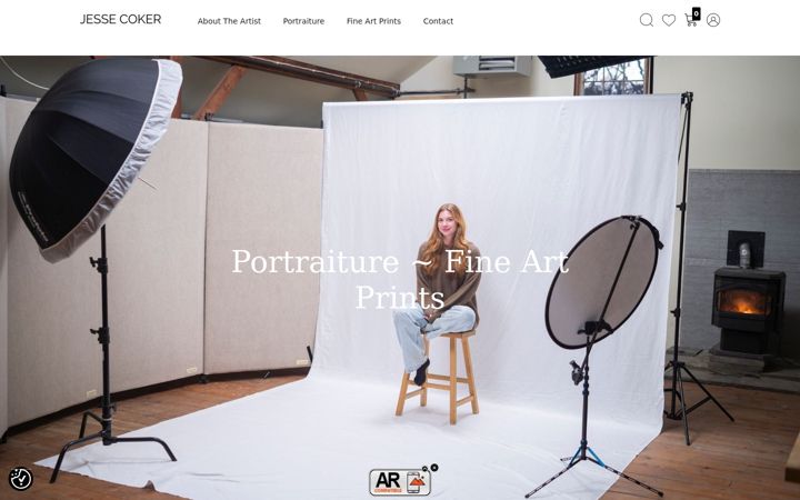Screenshot of jessecokerphotography.com