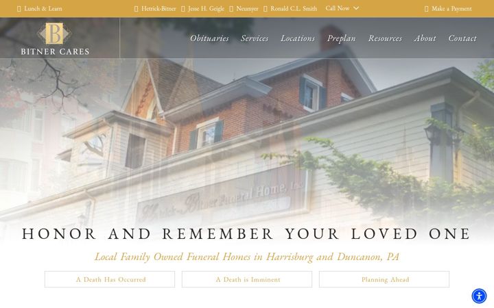 Screenshot of jessegeiglefuneralhome.com