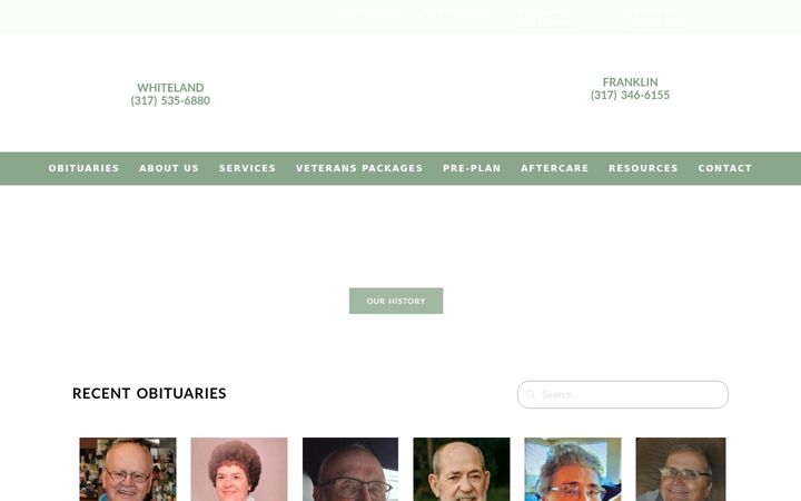 Screenshot of jessenfuneralhome.com