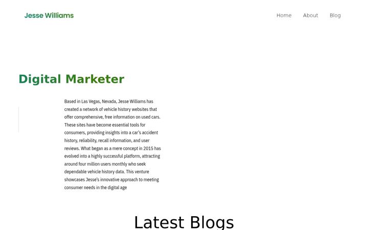 Screenshot of jessewilliamsvegas.com