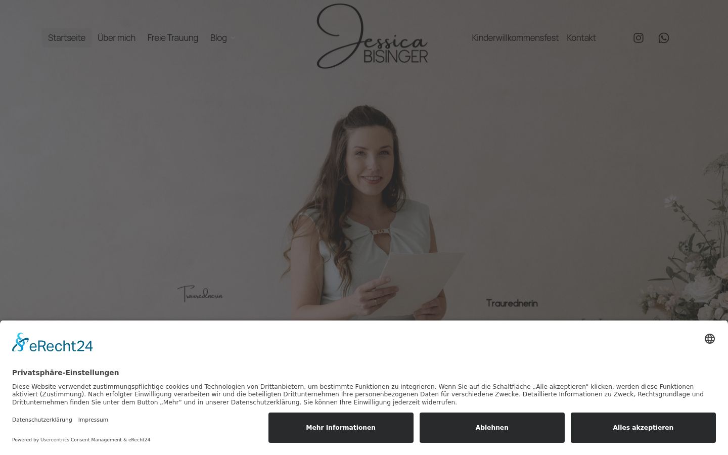 Screenshot des Einwilligungsbanners vor jeglicher Interaktion