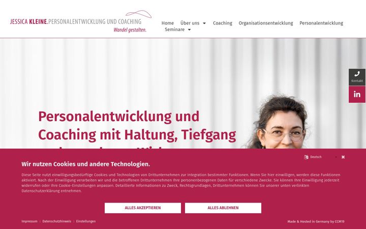 Screenshot of jessica-kleine.de
