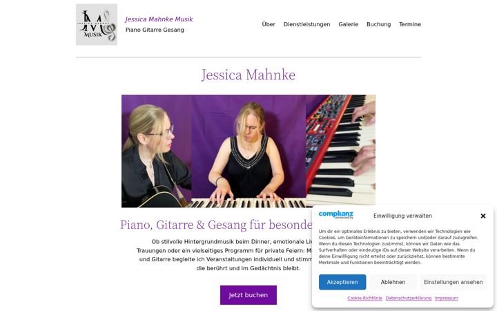 Screenshot of jessica-mahnke-musik.de