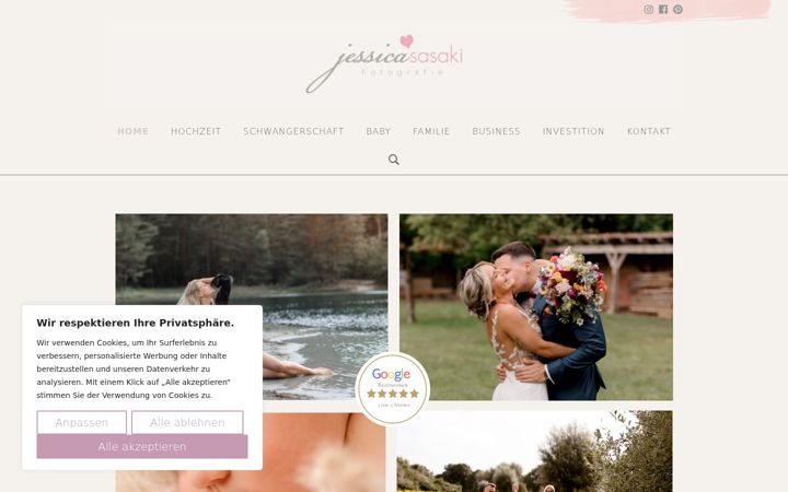 Screenshot of jessica-sasaki.com
