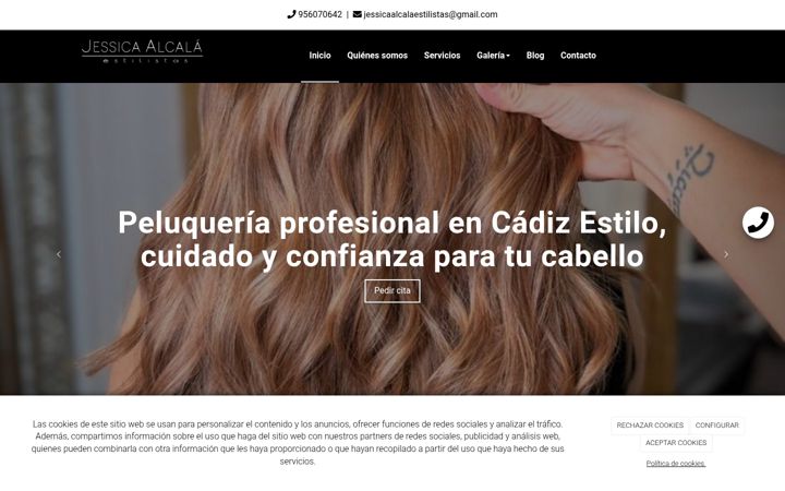 Screenshot of jessicaalcalaestilistas.com