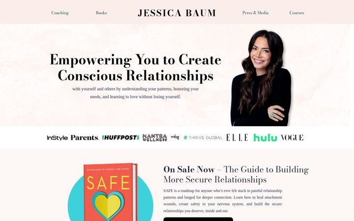 Screenshot of jessicabaumlmhc.com