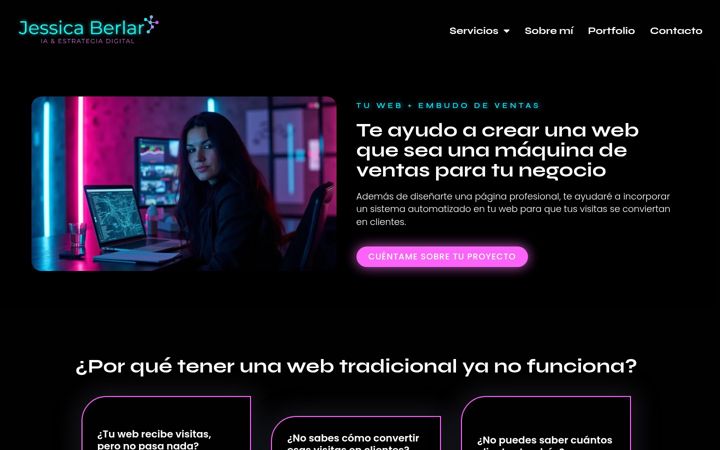 Screenshot of jessicaberlar.com