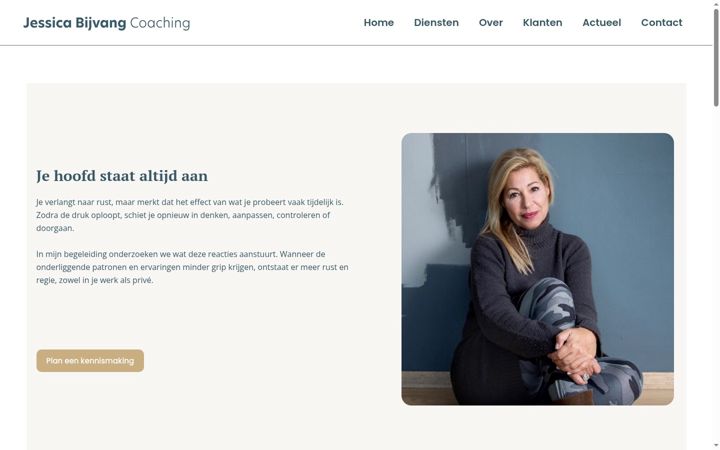 Screenshot of jessicabijvang.nl