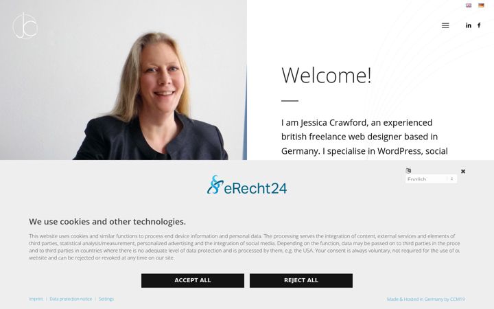 Screenshot of jessicacrawford.com