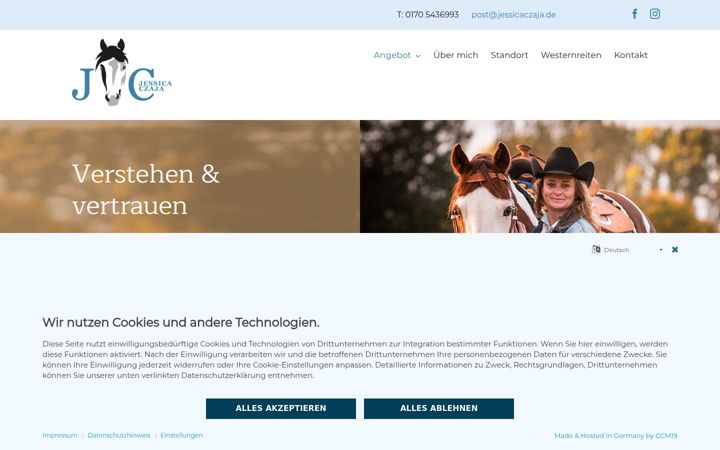 Screenshot of jessicaczaja.de