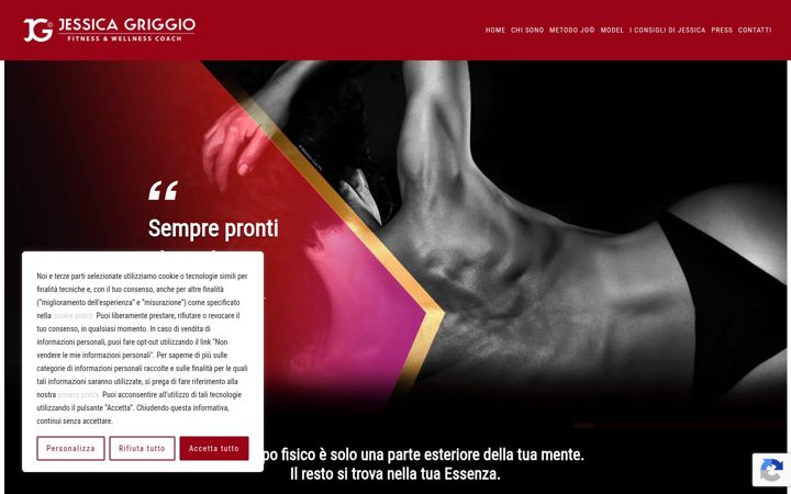 Screenshot of jessicagriggiopersonaltrainer.it