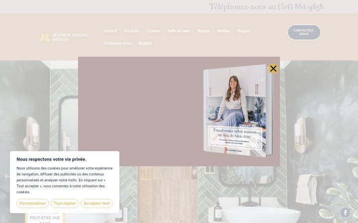Screenshot of jessicalocasdesign.com