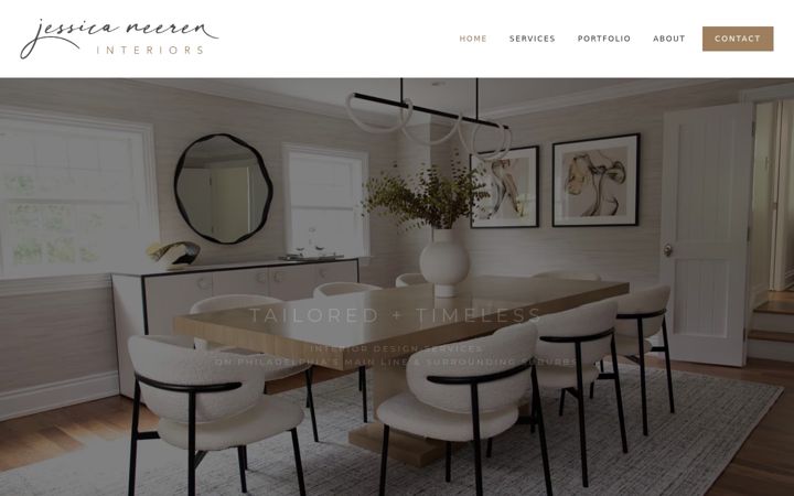 Screenshot of jessicaneereninteriors.com