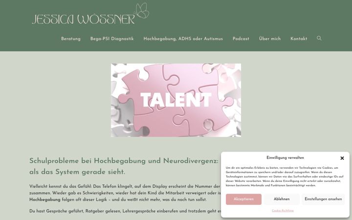 Screenshot of jessicawoessner.com