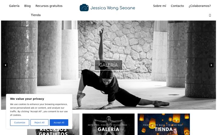 Screenshot of jessicawongseoanephotography.com