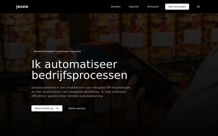 Screenshot of jessiedenridder.nl