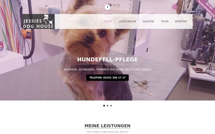 Screenshot of jessiesdoghouse.de