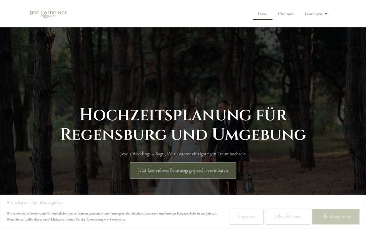 Screenshot of jessis-weddings.de