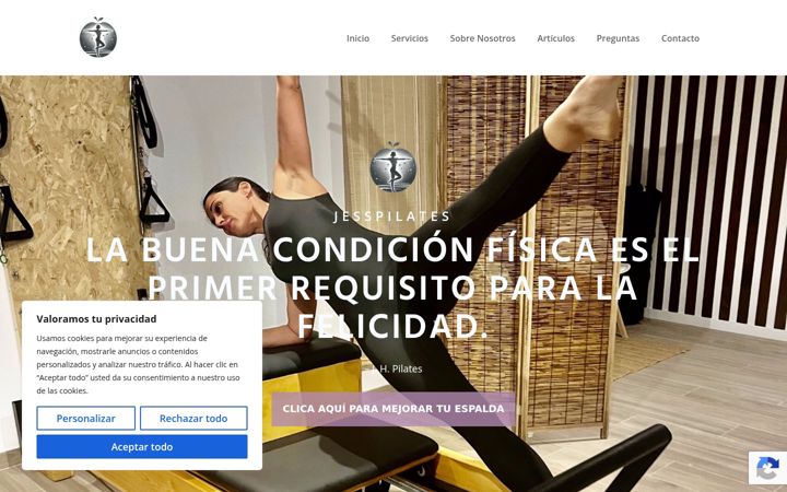 Screenshot of jesspilates.es