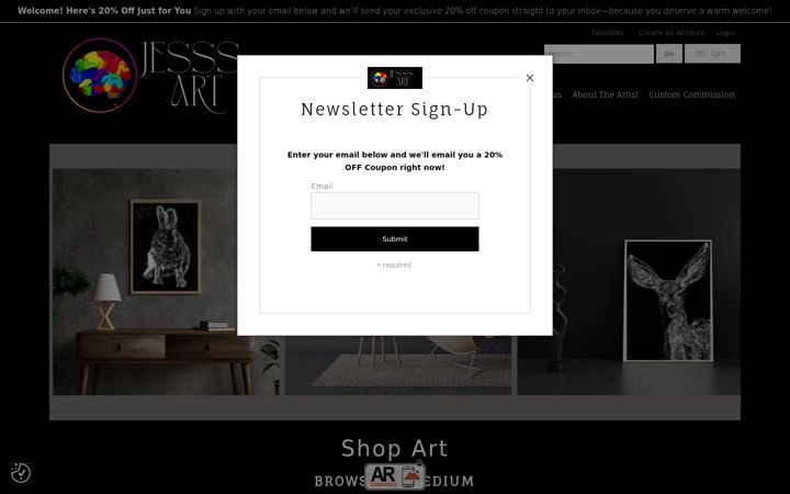 Screenshot of jesssart.com