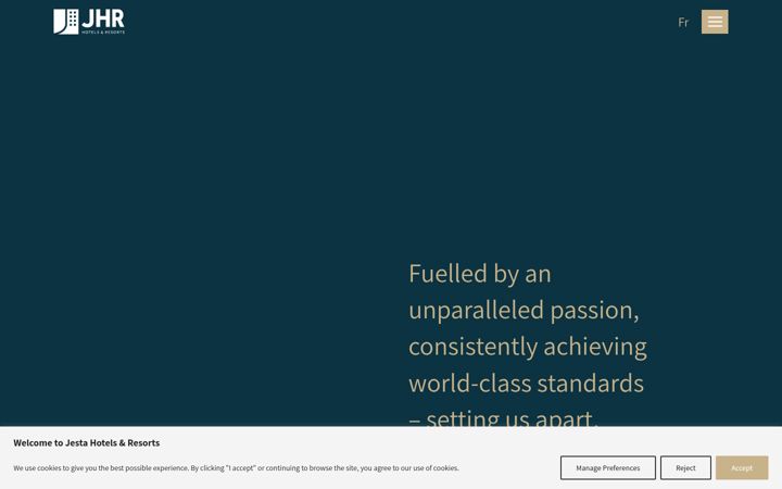 Screenshot of jestahotels.com