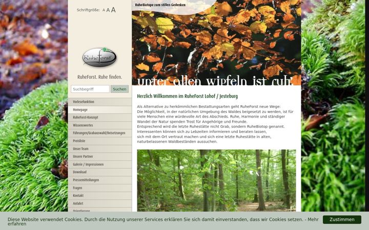Screenshot of jesteburg-ruheforst.de