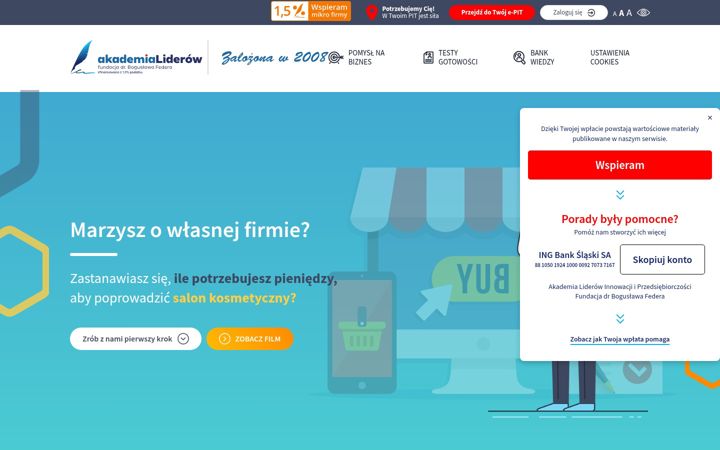 Screenshot of jestemszefem.pl