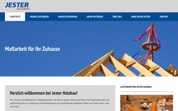 Screenshot of jester-holzbau.de