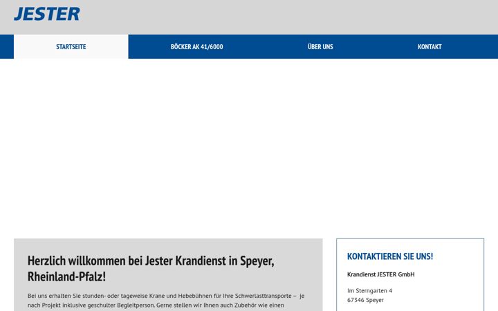 Screenshot of jester-krandienst.de